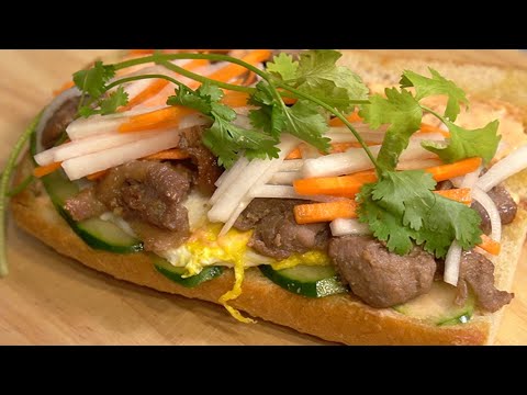 Vietnamese style baguette sandwich : not tradition recipe :  missing travel to Vietnam so much