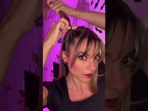 easy Devil 😈 horns hairstyle! #halloweenhacks #hairstyle #hairtutorial #halloween