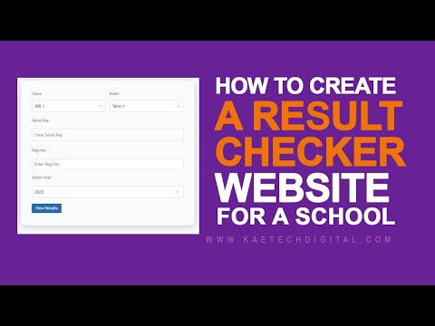 How to create Result Checker website for a school