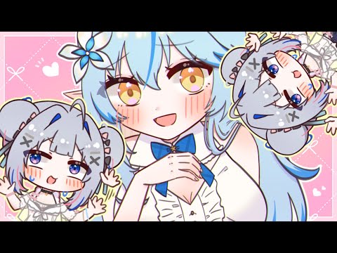 【手描き】ラミィに触らせて貰えたかなたん【ホロライブ/天音かなた/雪花ラミィ】