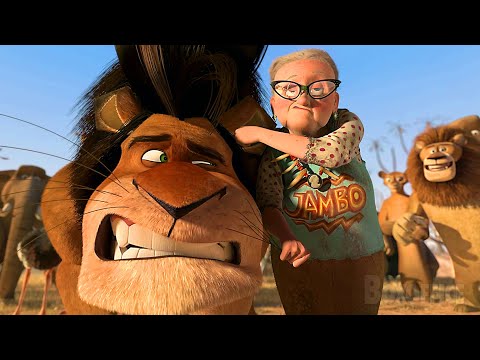 Grandma punishes a mean lion! | Madagascar: Escape 2 Africa | CLIP