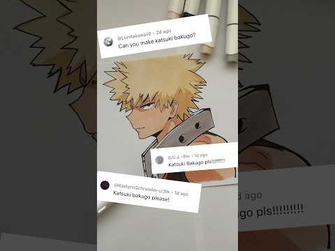 Drawing Katsuki Bakugo/Kacchan -  My hero academia #shorts