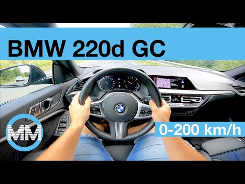 BMW 220d GC 190 PS POV Test Drive + Acceleration 0-200 km/h