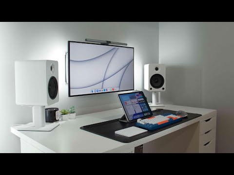 Desk Setup Tour (2022) - Creative Work From Home - Clean & Minimal