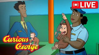 🔴 LIVE! Curious George Full Episodes 🐵 George at Airport Security 🐵 Kids Cartoon 🐵 Kids Movies