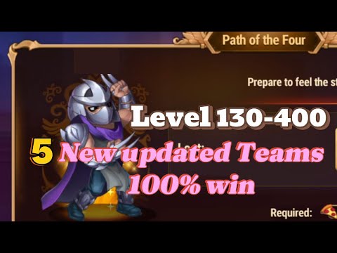 Level 130-400 Path of Four 100% WIN! Best Updated Teams. Hero Wars Dominion Era