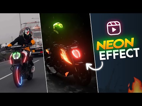 How to Neon Light blur effect create//Instagram Trending videos How to  editing  #neonlighteffect