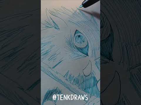 Drawing anime with fountain pen|Inosuke |DemonSlayer |TenK Draws