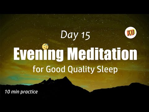 Day 15💤Evening💤Meditation Challenge for 😴Good Quality Sleep😴 10 min before sleep