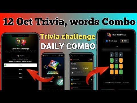 12 October blove Trivia challenge & words Guess Combo | blove trivia answer | blove dapp