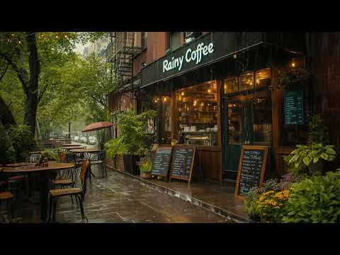 Your Perfect Sanctuary for Relaxation with Soothing Rain Sounds with Outside Café Ambience