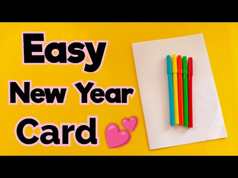 Easy & Beautiful white paper New year Card making |Handmade Happy New year 2025 |DIY Greeting Card