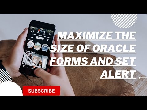 How to maximize the size of forms window and create Alert in oracle forms 12c