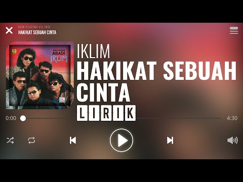 Iklim - Hakikat Sebuah Cinta [Lirik]