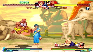 【Ryona】さくらvsダルシム　リョナ対戦　ストリートファイターZERO2　Street Fighter 2