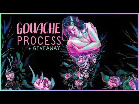 Gouache on Black Paper ✿ Plus a Giveaway [CLOSED]!