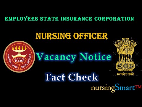 ESIC | Nursing Officer | 1930 Posts | Fact Check! #esic_nursing_officer #upsc