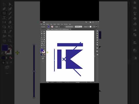 Adobe Illustrator - Making T+K Letter Logo with Grid