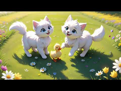 "The Brave Trio: Kitten, Puppy, and Duck's Great Adventure"