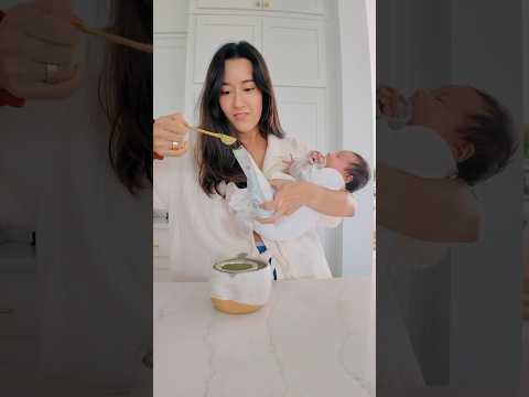 make matcha with me & my newborn 🥹🫶🏼✨🍵 #dayinmylife #newbornvlog #asmr