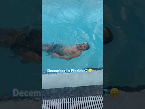 Swimming in December💦🌤️😁 #shorts #florida #swimming