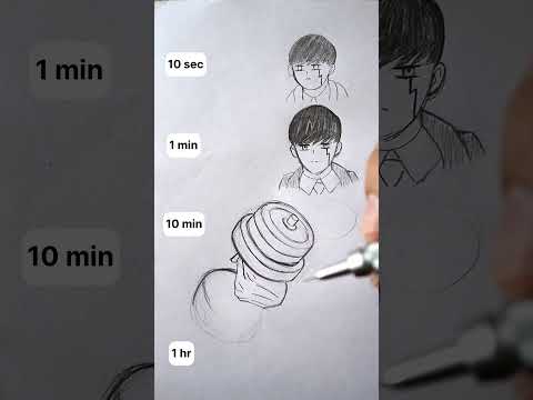 How to Draw Mash Burnedead in 1min, 10min, 1hr #shorts