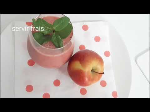 Recette smoothie pomme fraise