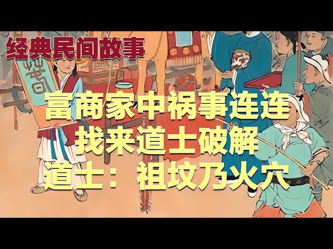 民间故事：富商家中祸事连连，找来道士破解，道士：祖坟乃火穴