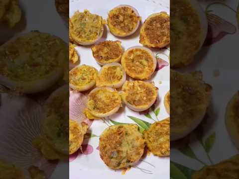 Egg onion recipe l Onion ring Omelette recipe