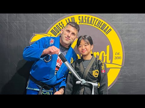 Kylie during belt-up at brazillian jiujitsu #jiujitsu #control #kylie #canada #moosejaw #sports