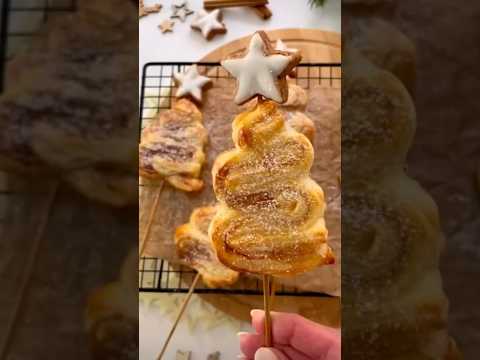 Christmas Trees Pastries 🤤🎄❤️ #christmas #christmasbaking #delicious #chocolate #baking #fyp