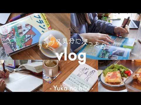 [vlog] フランス旅の計画を立てる26歳無職の一日🇫🇷 / 辻仁成さんのフランス風肉じゃが / 夏の終わりの牛乳寒天🍊