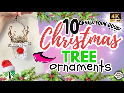 Easy Dollar Tree Christmas DIY Ornaments | Christmas Tree ornaments and decorations 2024