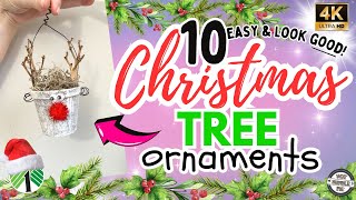 Easy Dollar Tree Christmas DIY Ornaments | Christmas Tree ornaments and decorations 2024