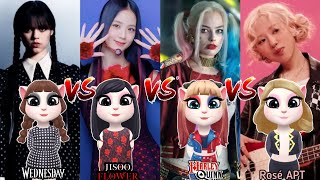 My Talking Angela 2 - Cosplay 🥰 Wednesday Addams Vs Jisoo Flower Vs Harley Quinn Vs Rosé APT 💖