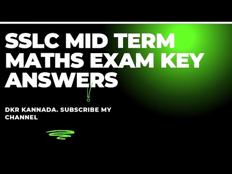 SSLC Maths Mid Term Exam key answers 2024-25