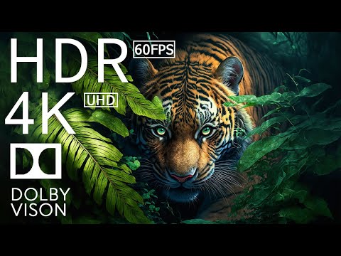 WILDLIFE ANIMALS - 4K (60FPS) ULTRA HD - With Nature Sounds (Colorfully Dynamic)