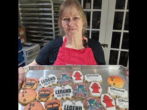 Fire Chief Retirement Cookies - How Did I Make Those Fire Hydrants?