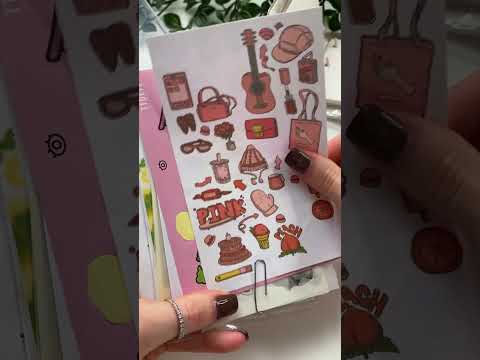 mini journal asmr🍓- strawberry theme ✨ #asmr #scrapbooking