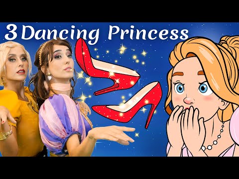 3 Dancing Princess + Red Shoes | Bedtime Stories for Kids in English | Live Action