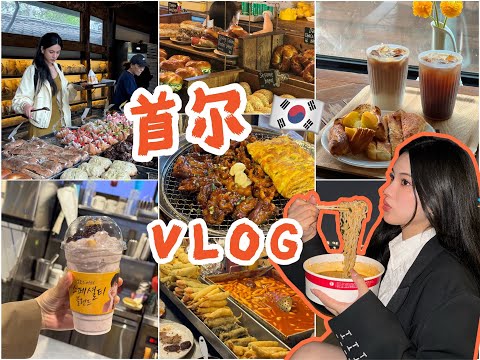 首尔三天两夜VLOG｜两个美食博主在小韩拍摄的幕后故事！汉江公园吃泡面！明洞美味猪蹄！弘大小吃街～Seoul VLOG～