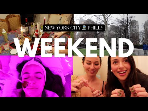 WEEKEND VLOG💍💘🧖‍♀️ post-travel reset in NYC, engagement in Philly, my internet girl crush !!