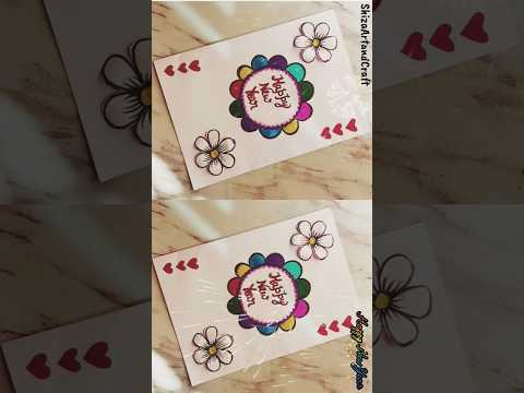 DIY-Happy new year greeting card ♦️😘 #shorts #trending #viral #newyear2025 #cards #diy #handmade