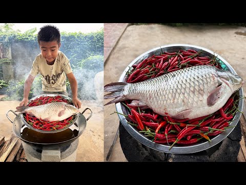 Fat fish and chili cooking - Yummy fish recipe - Chef Seyhak