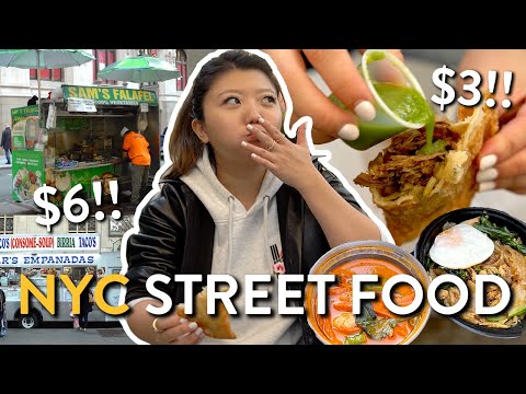 Best NYC FOOD TRUCKS & FOOD CARTS 🌯! New York Street Food Pt. 2 🍕