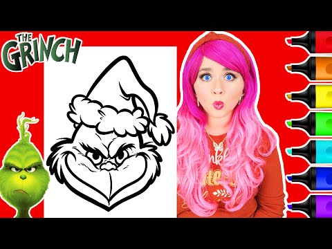 Coloring The Grinch Christmas Cartoon Coloring Page | Ohuhu Art Markers