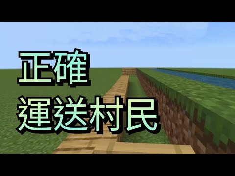 [Minecraft]正確的運送村民/把村民帶回家(材料簡易)特性bug