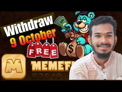 Memefi Coin Airdrop Withdrawal || Memefi Coin Earn $2540.50 USDT || memefi minig bot tge & claim