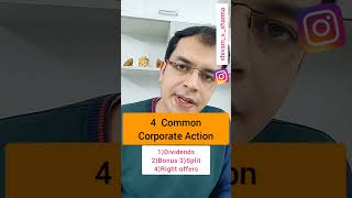 4 Common Corporate Action In Share Market | Shivam V Sharma #shorts