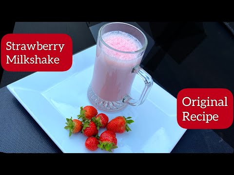 Strawberry Milkshake || Fresh Strawberry Milkshake || How to Make Strawberry Milkshake